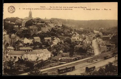 AK Thuin, Vue du côté Sud, avec la grand`route de Ragnies