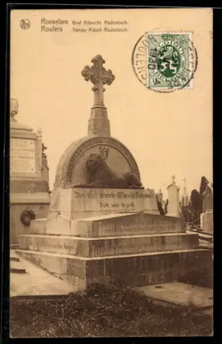 AK Roulers, Tombe Albert Rodenbach