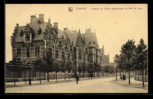 AK Courtrai, Caserne de l`Ecole regimentaire du 2me de ligne, Kaserne