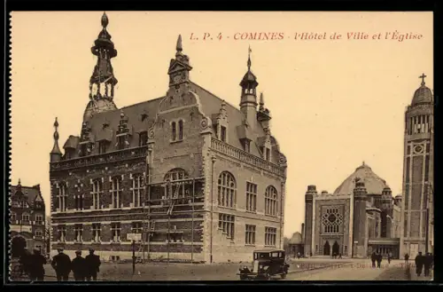 AK Comines, L`Hôtel de Ville et l`Eglise