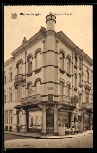 AK Blankenberghe, Pension Floréal, Rue d`Ouest 42-44, Propr. Bruynseraede