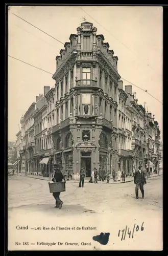 AK Gand, Les Rue de Flandre et de Brabant