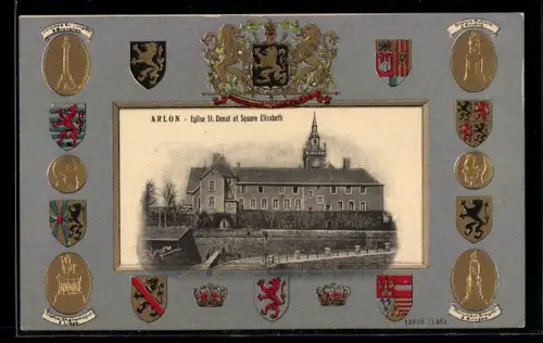 AK Arlon, Eglise St. Donat et Square Elisabeth