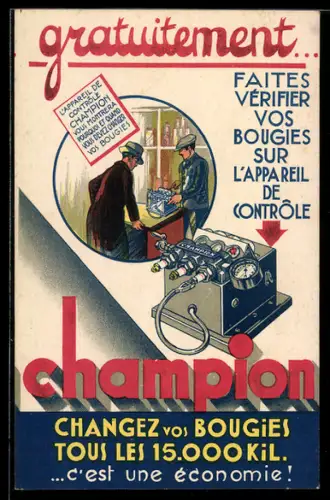 AK Reklame Champion, Appareil de Contrôle