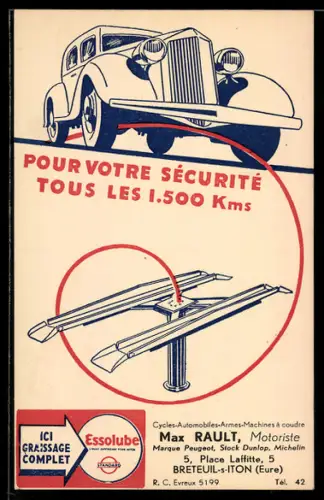 AK Breteuil-s-Iton /Eure, Max Rault Motoriste, Essolube