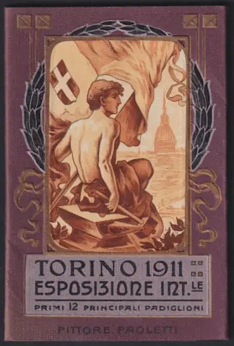 6 AK Torino, Esposizione Internazionale 1911, Padiglione dell`Ungheria e altri padiglioni, Geprägter Umschlag