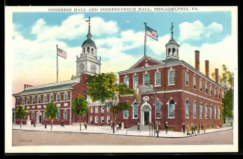 AK Philadelphia, PA, Congress Hall and Independence Hall