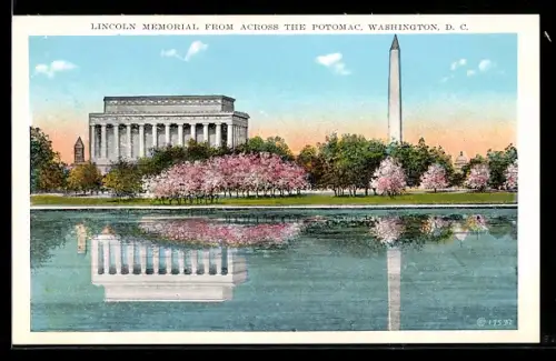 AK Washington D.C., Lincoln Memorial from across the Potomac