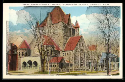 AK Detroit, MI, First Presbyterian Church, Woodward Avenue