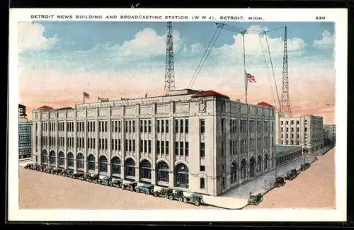 AK Detroit, MI, Detroit News Building and Broadcasting Station