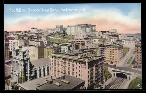 AK San Francisco, CA, Nob Hill and Stockton Street Tunnel