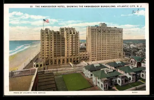 AK Atlantic City, NY, The Ambassador Hotel, Showing the Ambassador Bungalows