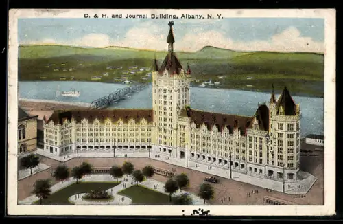 AK Albany, NY, D. & H. and Journal Building