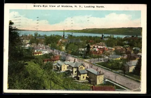 AK Watkins, NY, Bird`s-Eye view, looking north