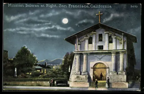 AK San Francisco, CA, Mission Dolores at Night