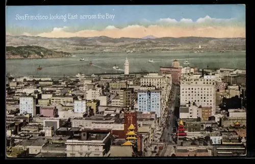 AK San Francisco, CA, Partial view of the city, looking east across the Bay