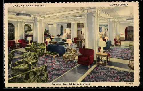 AK Miami, FL, Dallas Park Hotel, view of the lobby, Corner First Avenue and Third Street