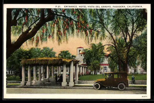 AK Pasadena, CA, Hotel Vista del Arroyo