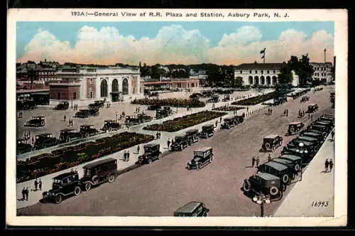 AK Asbury Park, NJ, General view of R. R. Plaza and Station