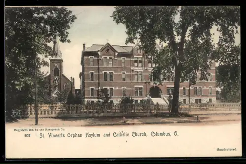 AK Columbus, OH, St. Vincents Orphan Asylum and Catholic Church