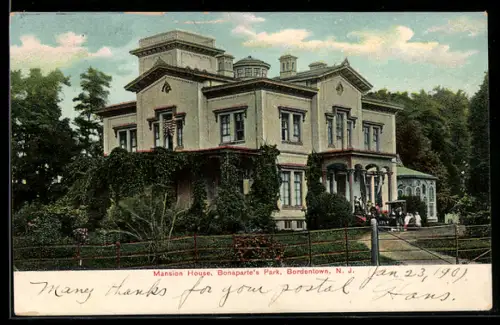 AK Bordentown, NJ, Mansion House, Bonapartes Park