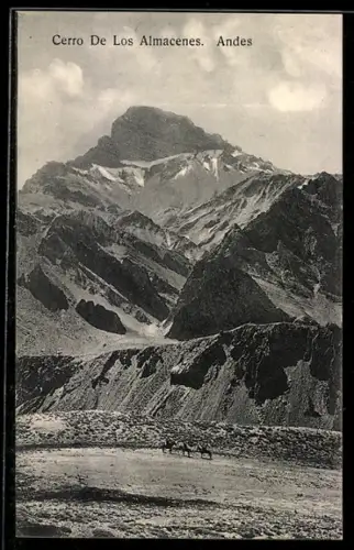 AK Cerro De Los Almacenes /Andes, Landschaft mit Berggipfel