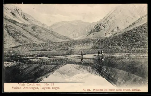AK Viaje Cordillera, Volcan Aconcagua, Laguna negra
