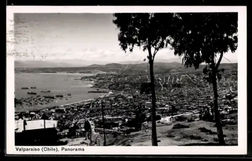 AK Valparaiso, Totalansicht mit Bucht