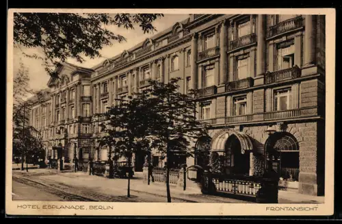 AK Berlin-Tiergarten, Hotel Esplanade, Bellevuestrasse 16-18a