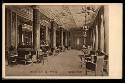 AK Berlin, Hotel Adlon, Spiegel-Saal