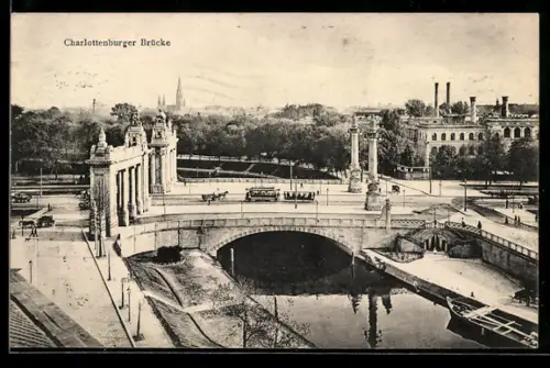 AK Berlin-Charlottenburg, Blick auf die Charlottenburger Brücke