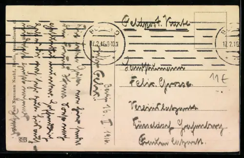 AK Neukölln, Berlinerstrasse mit Rathaus und Strassenbahn