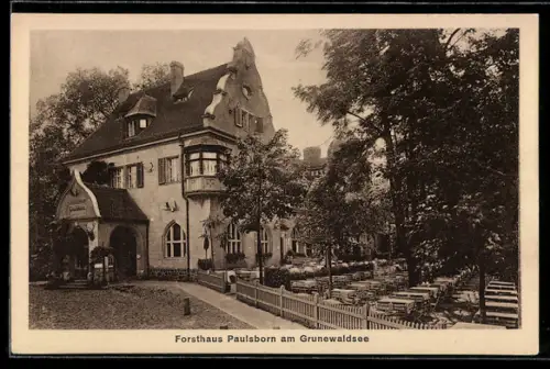 AK Berlin-Grunewald, Forsthaus Paulsborn