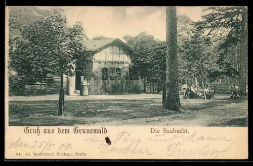 AK Grunewald, Gasthaus an der Saubucht