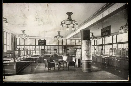 AK Berlin, Theater- und Konzert-Kasse, A. Wertheim, Leipziger Strasse, Innenansicht