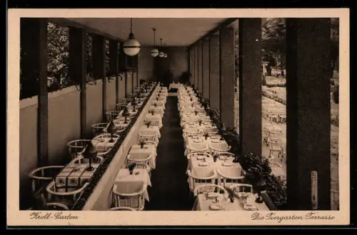 AK Berlin, Gasthof Kroll-Garten, Tiergarten-Terrasse