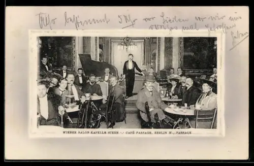 AK Berlin, Gasthof Wiener Salon-Kapelle Stern, Café Passage