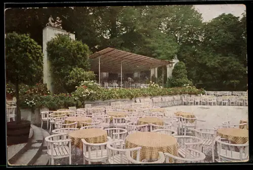 AK Berlin-Tiergarten, Gasthof Kroll, Platz der Republik 7, Teilansicht des Gartens