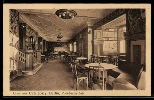 AK Berlin, Café Josty, Potsdamerplatz