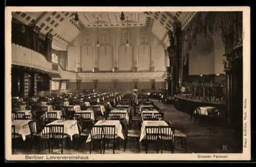 AK Berlin, Lehrervereinshaus, Restaurant C. Saeger, Alexanderstr. 41