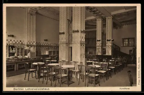 AK Berlin, Lehrervereinshaus, Restaurant C. Saeger, Alexanderstr. 41, Konditorei