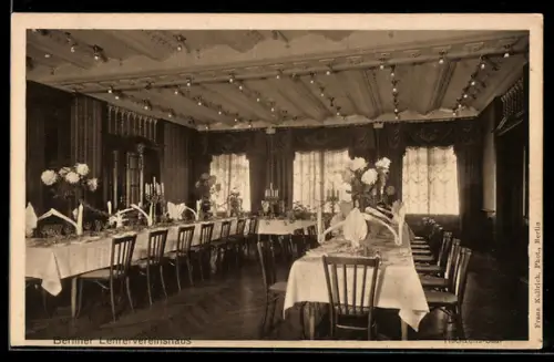 AK Berlin, Lehrervereinshaus, Restaurant C. Saeger, Alexanderstr. 41, Hochzeits-Saal