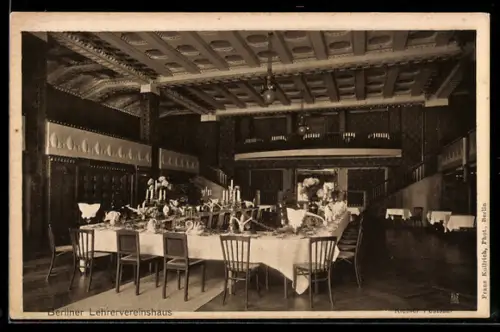 AK Berlin, Lehrervereinshaus, Restaurant C. Saeger, Alexanderstr. 41, Kleiner Festsaal