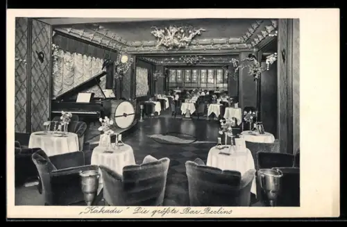 AK Berlin-Charlottenburg, Gasthof Bar Kakadu, Dir. Dagobert Tichauer, Joachimsthaler Str. 10