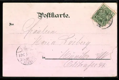 Lithographie Köln, Dom, Rheinbrücke, Dampfschiff