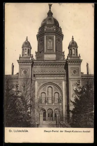 AK Berlin-Gross-Lichterfelde, Haupt-Portal der Haupt-Kadetten-Anstalt