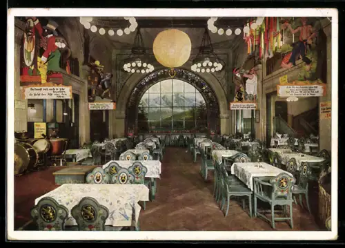 AK Berlin-Tiergarten, Gaststätte Haus Vaterland Kempinski, Löwenbräu-Saal, Innenansicht, Potsdamer Platz