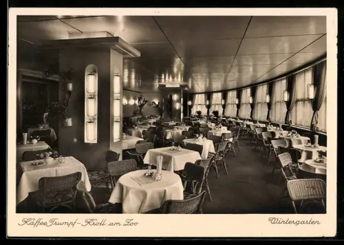 AK Berlin, Kaffee Trumpf-Kroll am Zoo, Kurfüstendamm 10 /10aWintergarten
