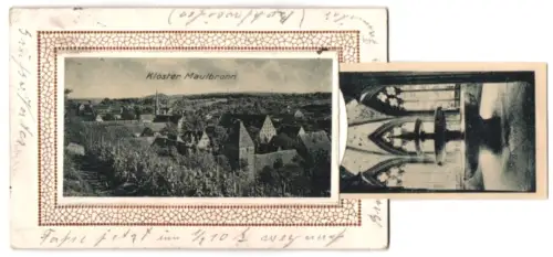 Leporello-AK Maulbronn, Kloster, Kreuzgang, Brunnenkapelle, Hochaltar