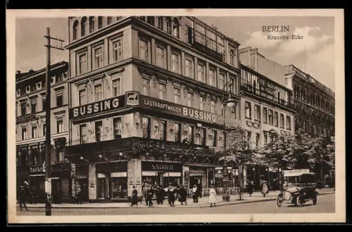 AK Berlin, Kranzler-Ecke, Büssing Lastkraftwagen, Sarotti Geschäft